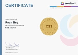 css certificate image