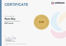 php certificate image