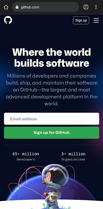 Github screenshot